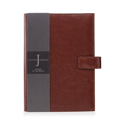 Brown leather A5 notebook